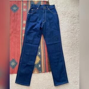 LEE Vintage High Rise Dark Wash Straight Leg Jeans Size 4/27